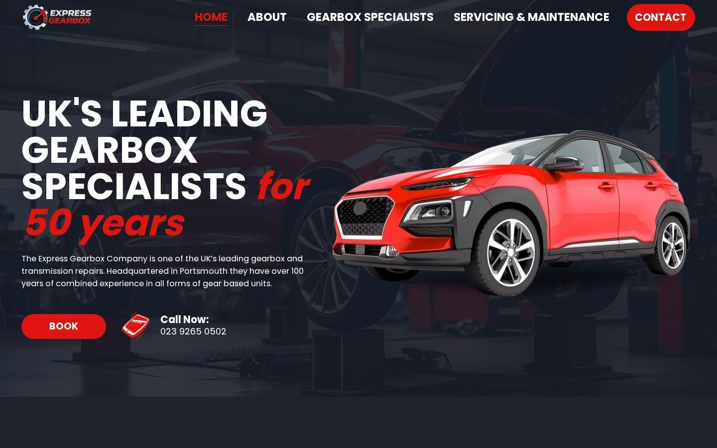 The Express Gearbox website, designed by the team behind BRIGHT / forma